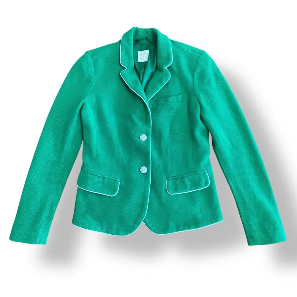 Gap Green The‎ Academy Blazer Size 2 Twee, Preppy, Casual, Office
